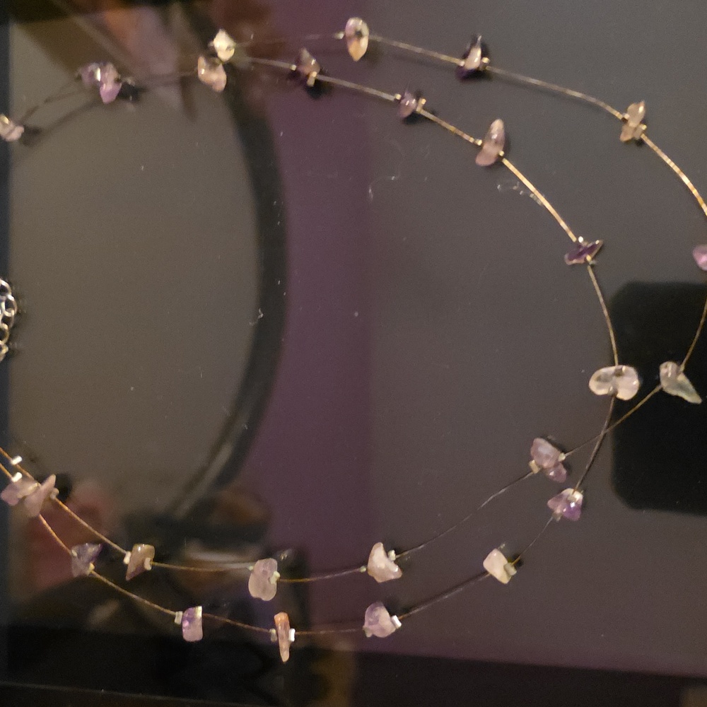 Chic Amethyst-Inspired Layered Necklace